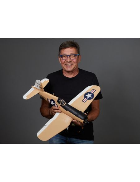 Avion radiocommandé 750mm F4U Corsair Warbird PNP kit - Yellow