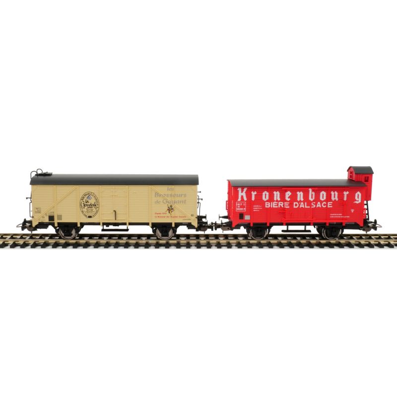 Set 2 wagons bières HO
