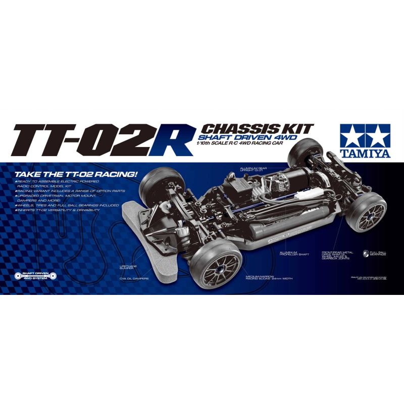 Voiture rc Châssis TT02R 1/10 tamiya