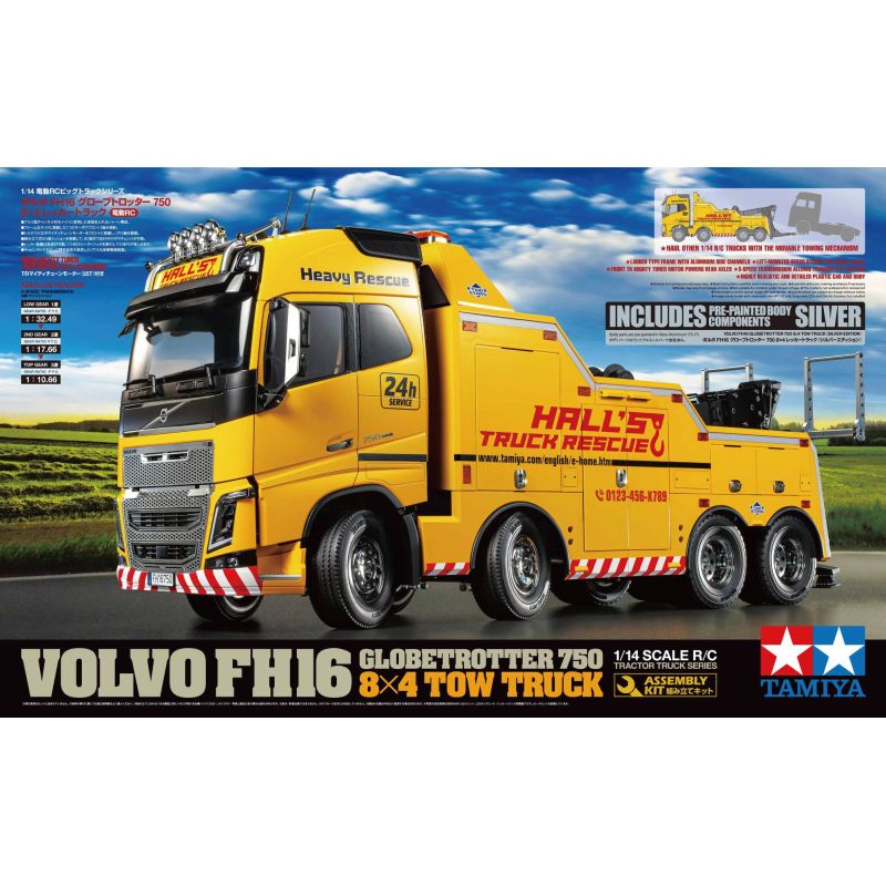 Camion radiocommandé Volvo FH16 Globetrotter 750 8x4 1/14