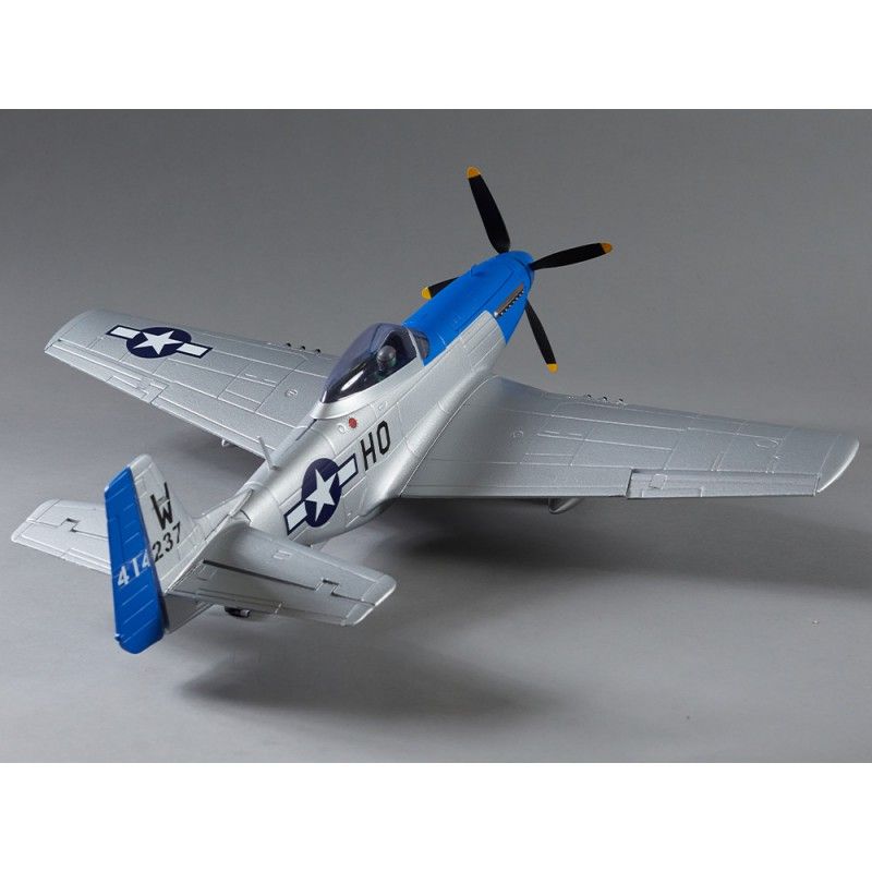 Avion rc, radiocommandé, 750mm P-51D Mustang Warbird PNP kit - blue