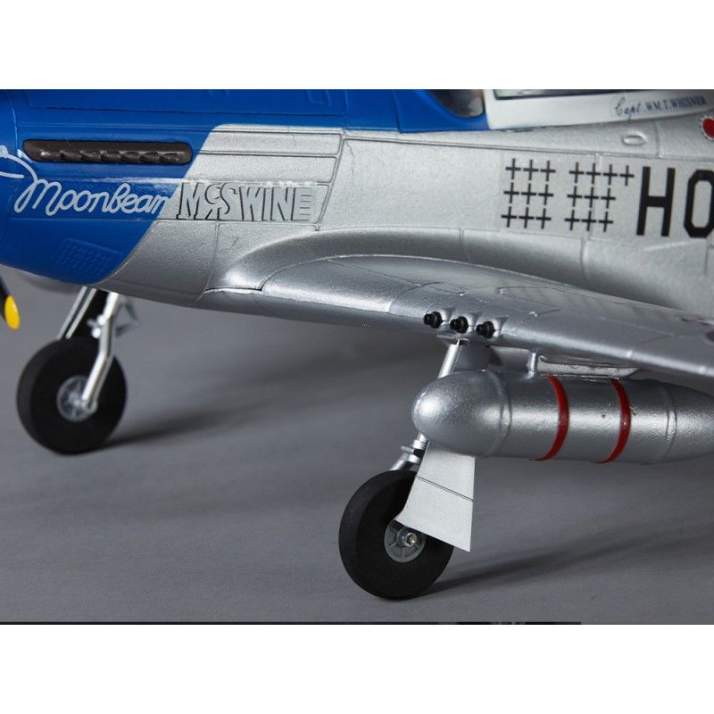 Avion rc, radiocommandé, 750mm P-51D Mustang Warbird PNP kit - blue