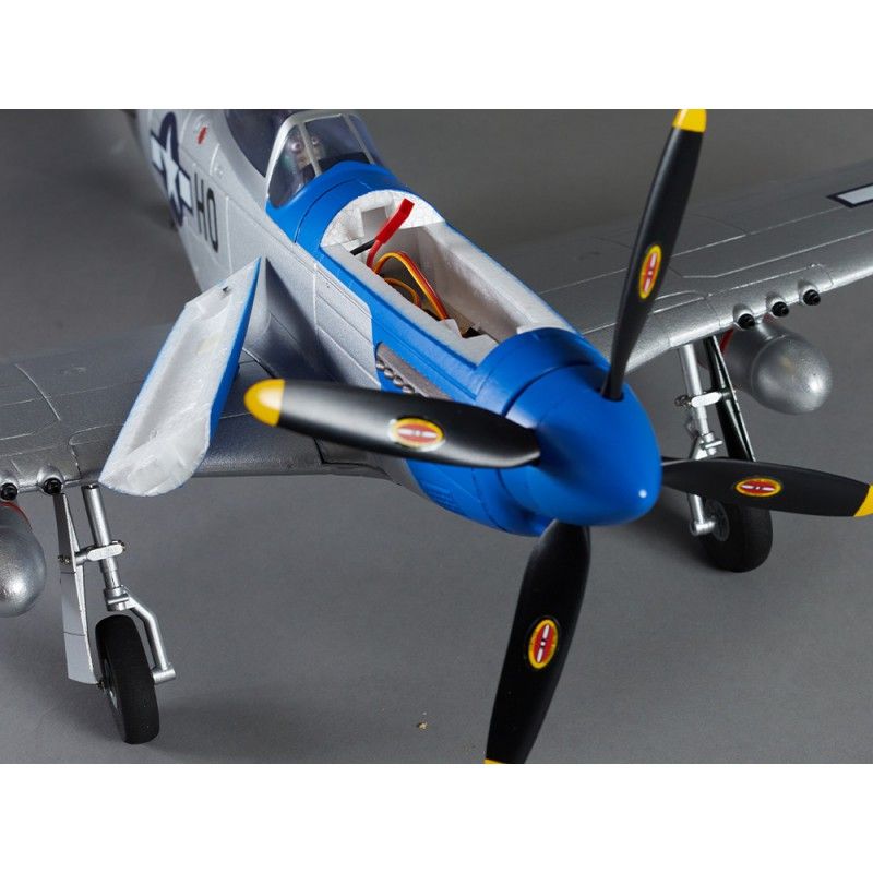 Avion rc, radiocommandé, 750mm P-51D Mustang Warbird PNP kit - blue