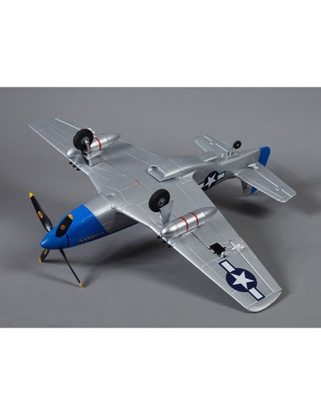 Avion rc, radiocommandé, 750mm P-51D Mustang Warbird PNP kit - blue