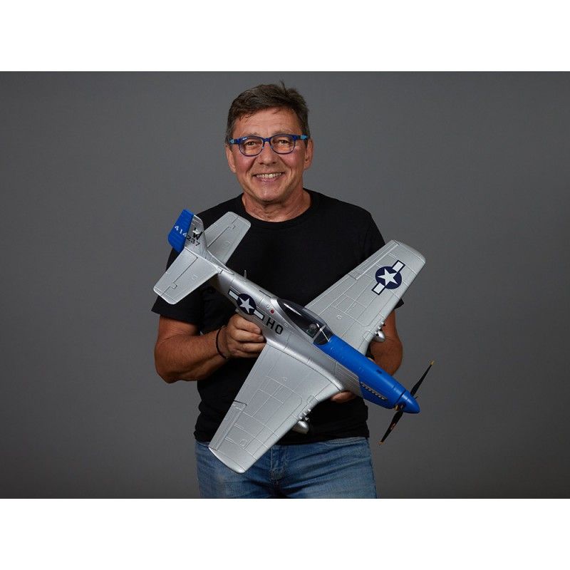 Avion rc, radiocommandé, 750mm P-51D Mustang Warbird PNP kit - blue