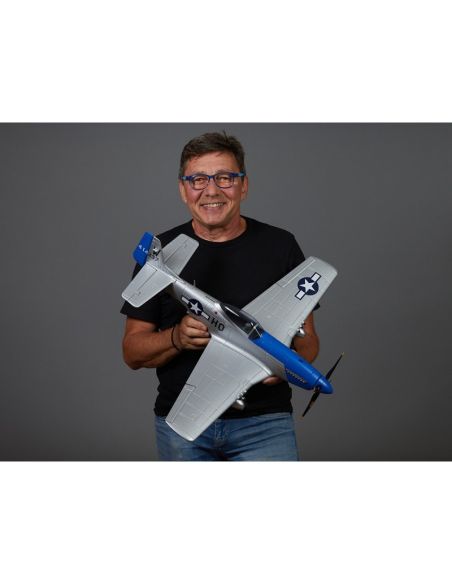 Avion rc, radiocommandé, 750mm P-51D Mustang Warbird PNP kit - blue