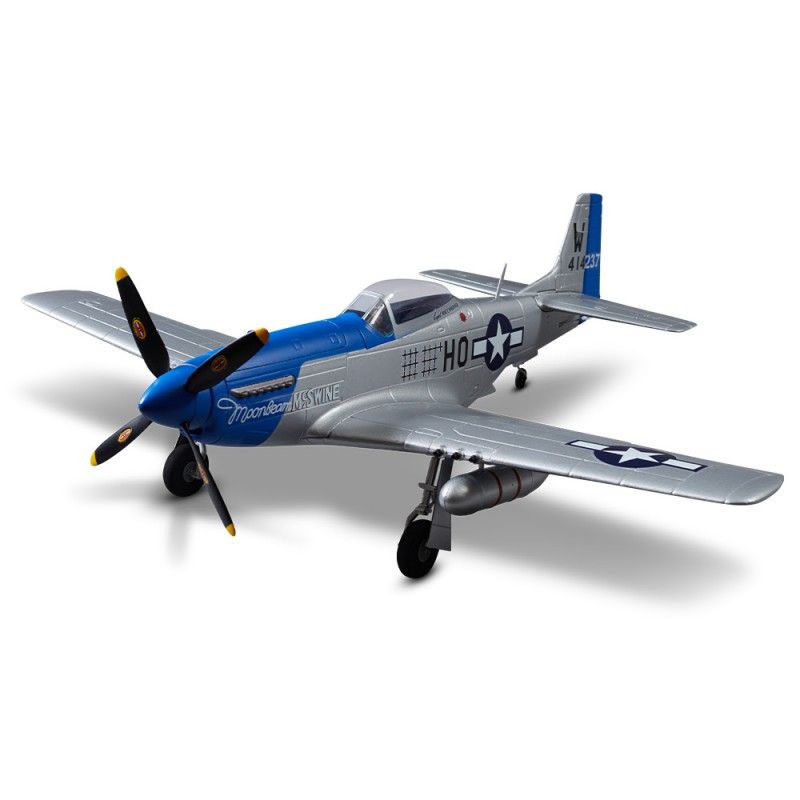 Avion rc, radiocommandé, 750mm P-51D Mustang Warbird PNP kit - blue