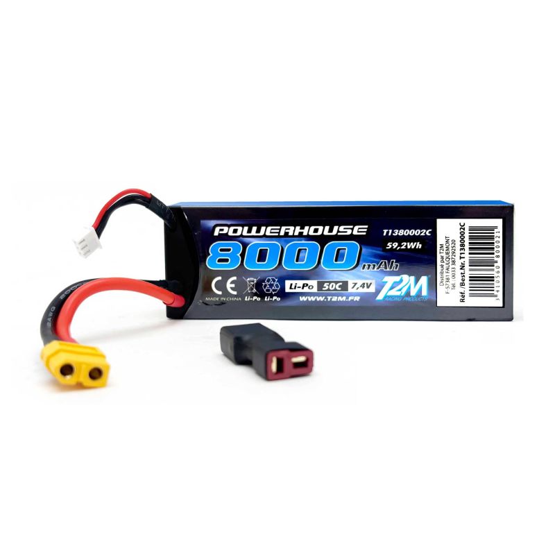 Accu Li-Po 2S 8000 mAh 7.4v