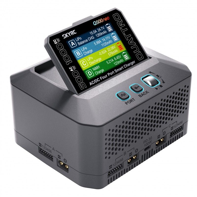 Chargeur Q500neo Quattro AC/DC Smart Charger (AC max 500W -DC max 1000W total)