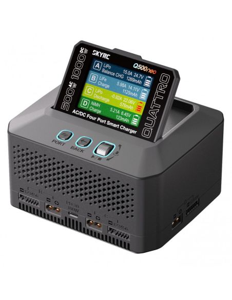 Chargeur Q500neo Quattro AC/DC Smart Charger (AC max 500W -DC max 1000W total)