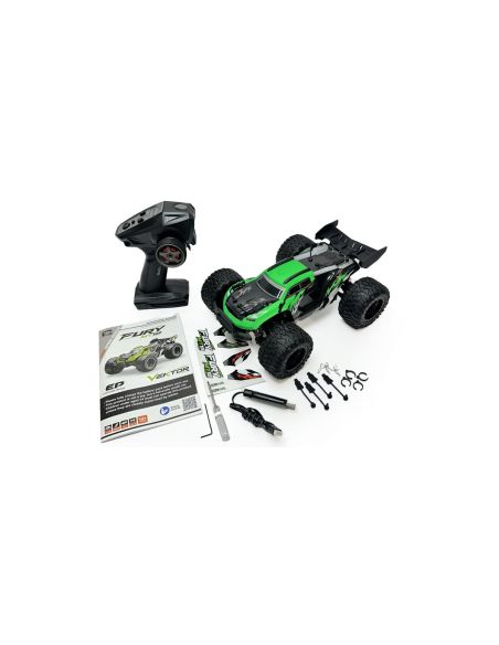 Voiture Rc, radiocommandé, Mini Fury MT18 Vektor 4WD Vert 1:18 RTR