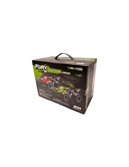 Voiture Rc, radiocommandé, Mini Fury MT18 Vektor 4WD Vert 1:18 RTR